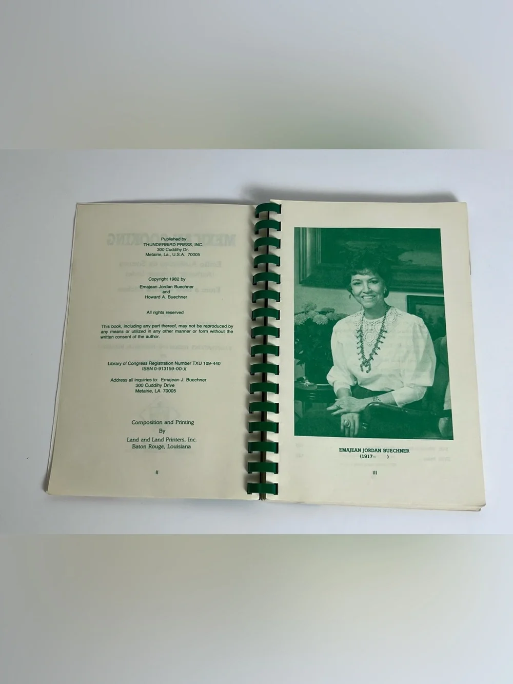 VTG 1982 Mexican Cooking From A New Orleans Kitchen Spiral Cookbook Buechner